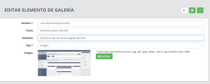 Añade el título y subtítulo