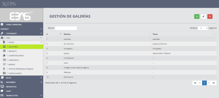 Accede a las galerías