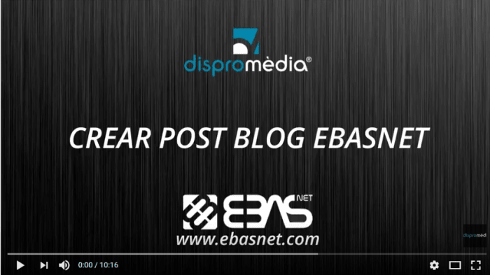 Crear Post Blog Webs Ebasnet [Tutorial CMS Ebasnet]